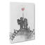 Boy and Girl with Red Balloon in Abstract by Banksy - Wrapped Canvas-55316920