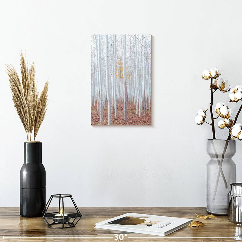 Harnek Birch Trees In Autumn, 12" H x 8" W
