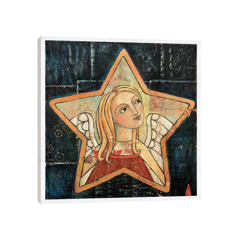 Closer To Heaven by Teresa Kogut - Painting on Canvas, White Framed, 66.04 cm H x 66.04 cm W
