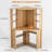 35"× 35" - Pentagonal Corner Computer Desk With Usb Ports, Adjustable Led Lighting, And 9 Layers Of Open Storage Space, Featuring A Perforated Back Panel Design-1690583444