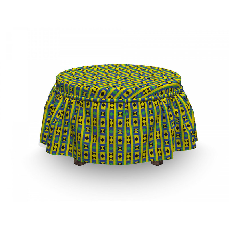 Housse pour repose-pieds géométrique kenya