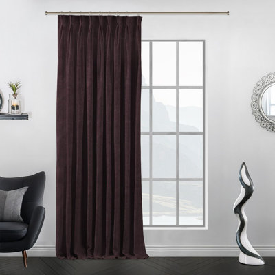 Room Darkening Pinch Pleat Single Curtain Panel Panel