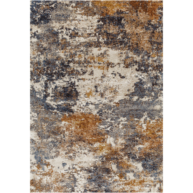 Dunigan Abstract Machine Woven Area Rug, Rectangle 6'7" x 9'6"