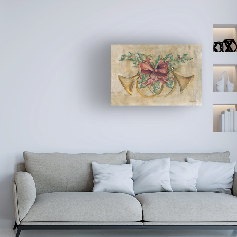  «Cheri Blum Holiday French Horns», art mural sur toile, H 22 po x l 32 po