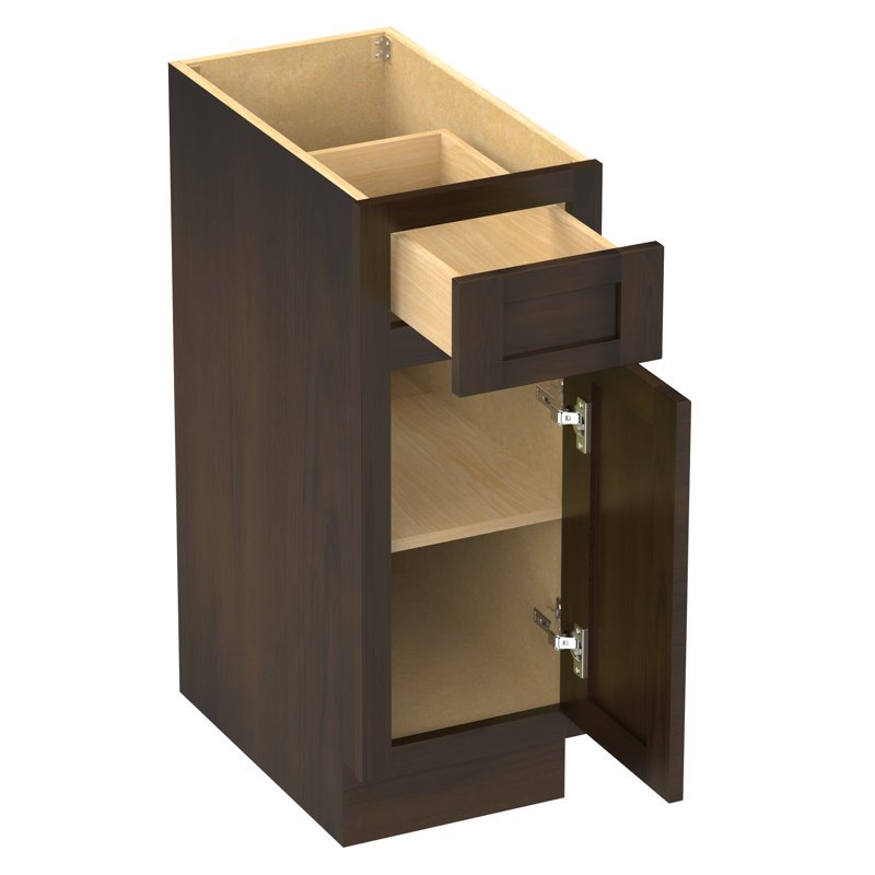 Base de meuble-lavabo simple autoportante 12 po 12 po, Brun