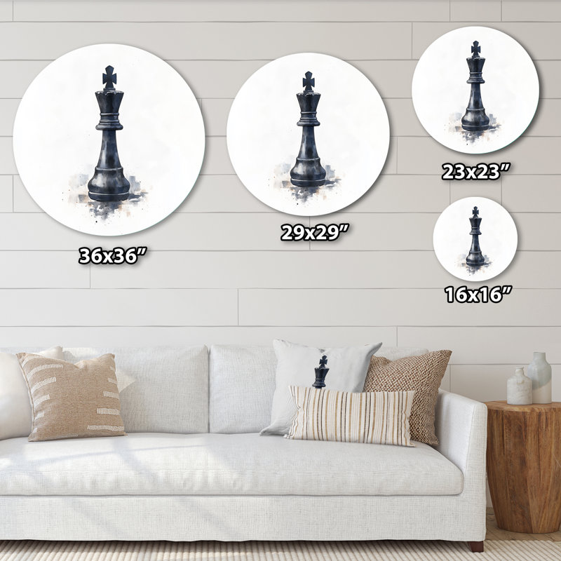 Checkmate King’S Silence - Sports et passe-temps, décoration murale, loisirs, art mural de salon, H 29 po x l 29 po