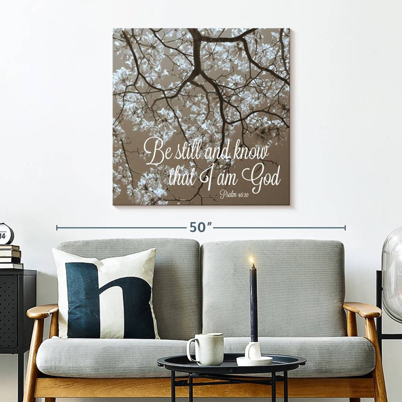 Verset biblique «Tergel Be Still»