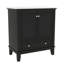 Meuble-lavabo simple 30 po avec lavabo, cadre en bois massif et panneau de fibres à densité moyenne avec 1 tiroir et 2 portes, noir
