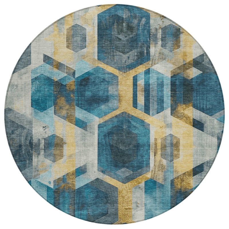 Tapis extérieur rond 8 pi