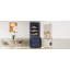 Garde-manger moderne de 83,7 pouces de hauteur, grande huche de cuisine autoportante avec plateau en faux marbre, armoire de présentation avec 5 tiroirs de rangement et tablette réglable, bleu
