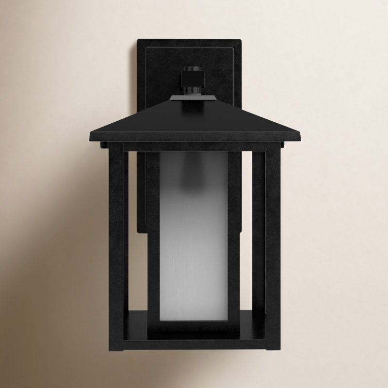 Lanterne murale d'extérieur à DEL Vermont, Noir, H 14 po x l 9 po x P 10,5 po