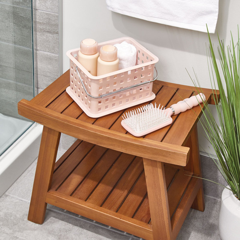 Plastic Shower Basket with Handle - Portable Shower Caddy for Bathroom or College Dorm