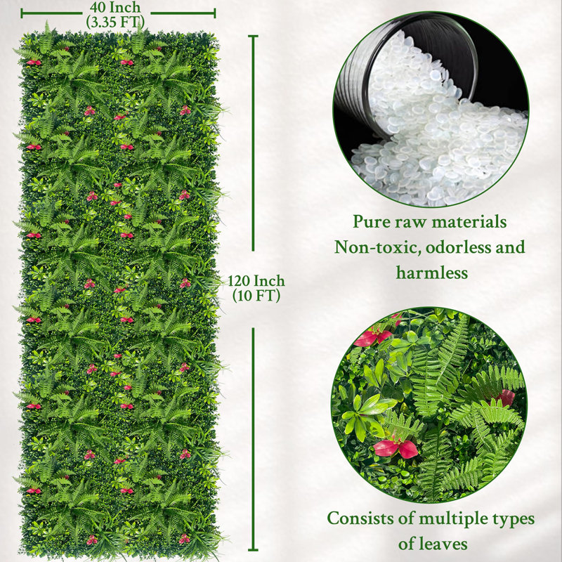 Artificial Grass Wall Backdrop Panels Roll: 40X120 in