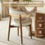 Chaise d'appoint rembourrée en bois massif-754390111