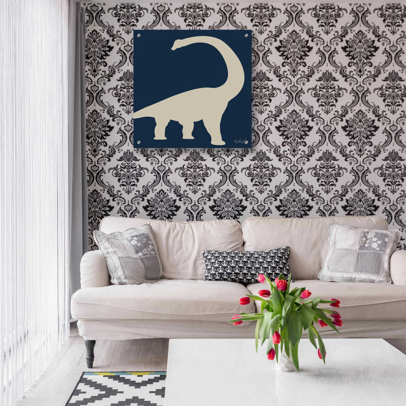 «Dino II» par Lauren Rader, art mural en verre acrylique, H 24 po x l 24 po x P 0,2 po