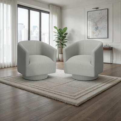 Leeroy 29'' Wide Swivel Armchairs, Set of 2