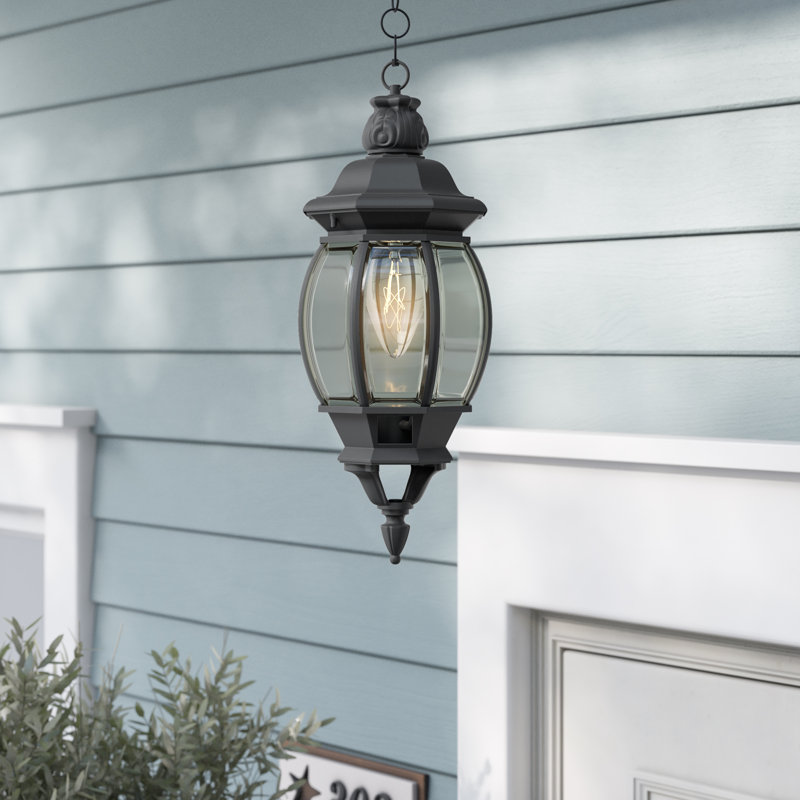 Lanterne suspendue d'extérieur 1 lumière Siclen, Noir