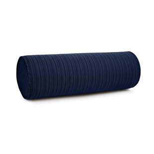 Round Neckroll Bolster With Zipper, Cording, And Firm Insert. Removable Cover. (Set of 2)