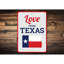Amour du Texas, panneau en aluminium-58289453