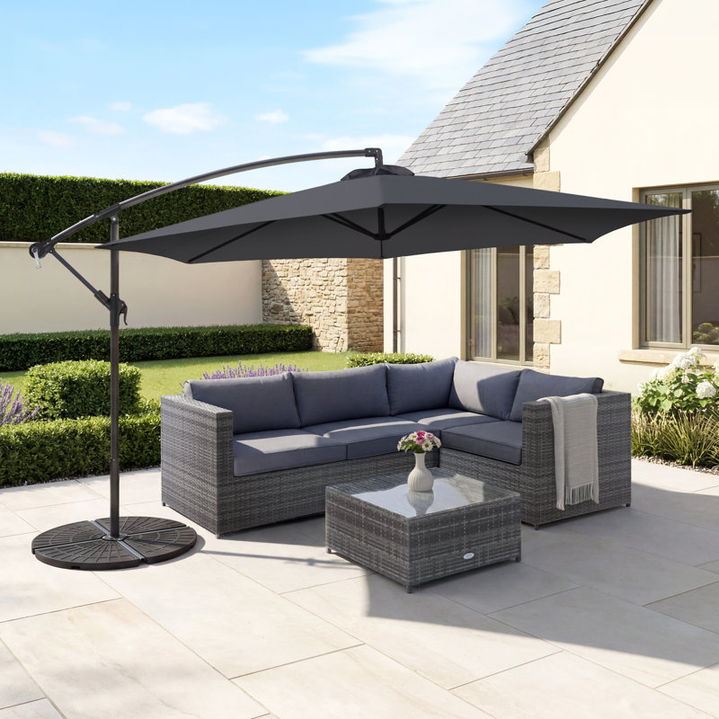300cm Cantilever Parasol, Grey