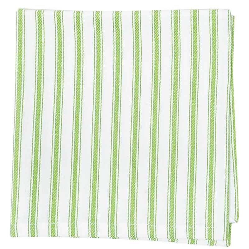 Serviette en coton 18 po ticking stripe Clarksdale, Vert