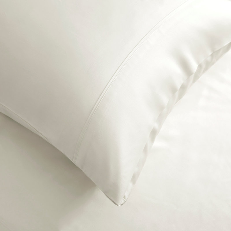 White Pearl Full Bamboo Cotton Sateen Sheet Set