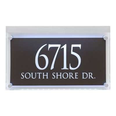 Trajan Engraved 2-Line Address Sign