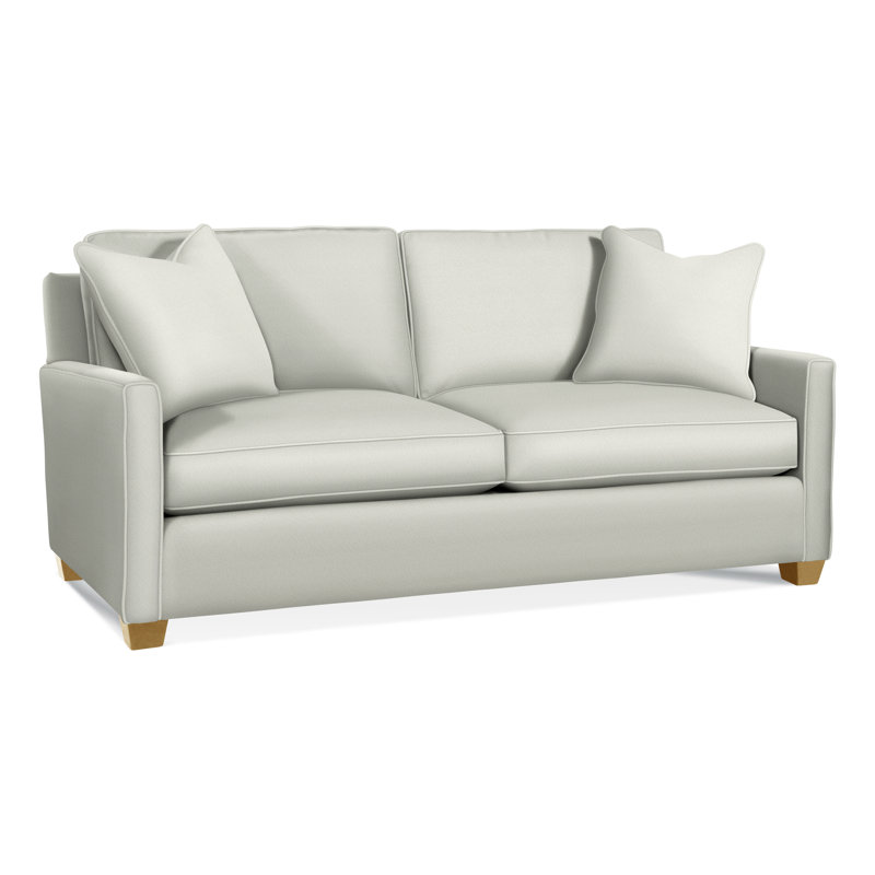 Nicklaus Sofa, Gel Memory Foam Mattress, Honey, White Textured Performance; 0865-91