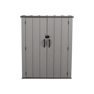 LIFETIME 53 Cubic Ft Vertical Storage Shed With Rough Cut Finish