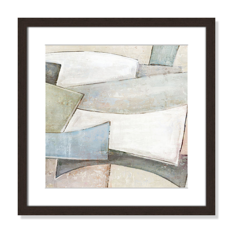 «Verdant C Courants II» par Emma Peal, Noyer à grain ouvert, Imprimé mat, 17'' W x 17'' H