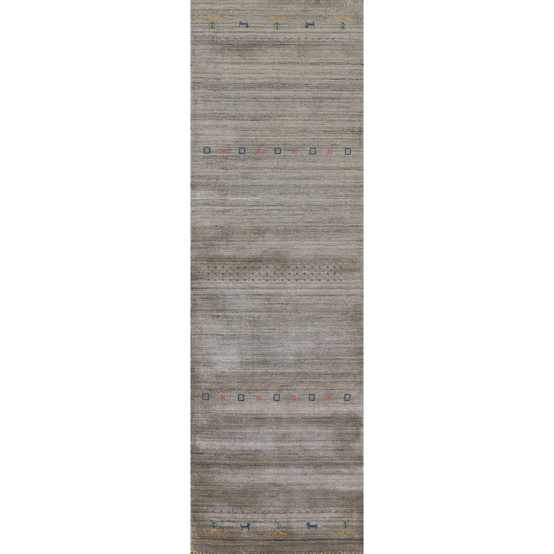 Handmade Gabbeh Runner Rug 3x10