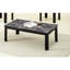 Table traditionnelle 3 pièces, tables de bout rectangulaires et carrées, dessus en faux marbre, agencement de couleurs grises, plaquette d'assemblage pratique, attrait en bois, processus rapide