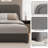Bensu Boucle Upholstered Platform Bed，3-Piece Bedroom Sets-807834673-807834664