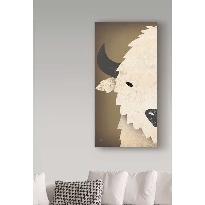 « buffalo i », art sur toile, H 19 po x l 10 po x P 2 po