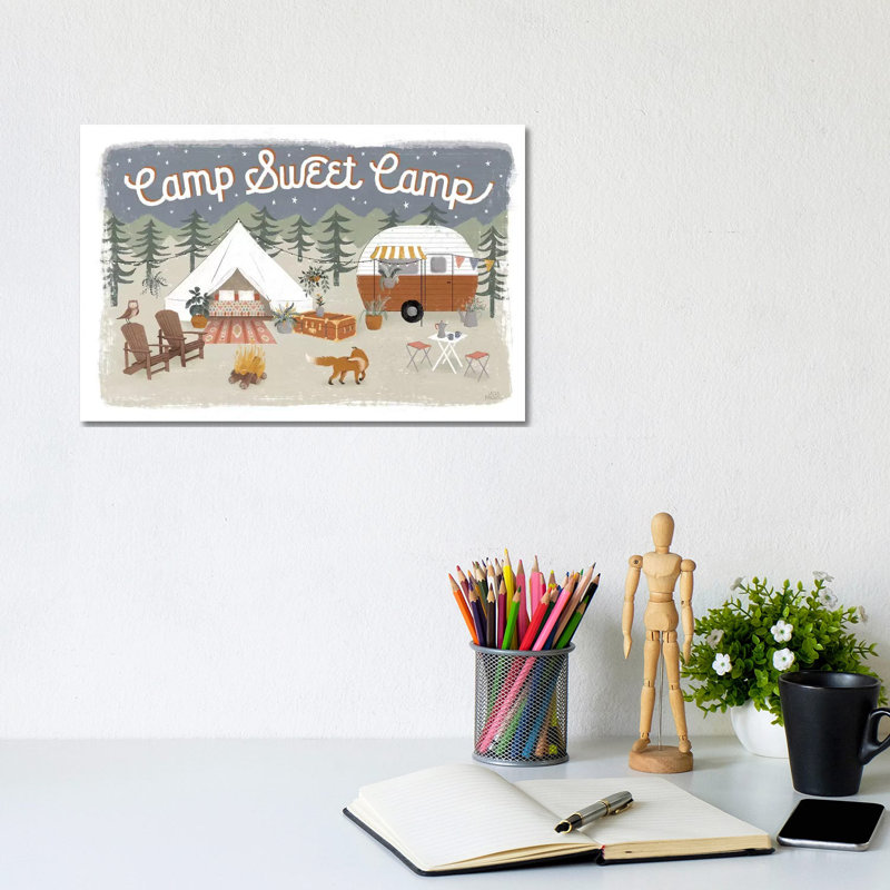 Gone Glamping I by Laura Marshall - Gallery-Wrapped Canvas Giclée on Canvas, Canvas, 20.32 cm H x 30.48 cm W