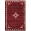 Tapis rouge antique en laine noué à la main Tabriz Gordon rétro - 7 pi 0 po x 9 pi 8 po