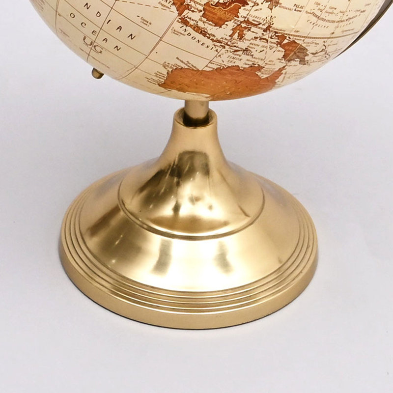 Globe de table décoratif sur base en métal - 13 po