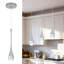Lustre moderne en cristal (1 pièce), suspension DEL en forme de goutte d'eau, fini nickel brossé, élégant plafonnier en spirale réglable pour entrée, salon ou îlot de cuisine - 6000K