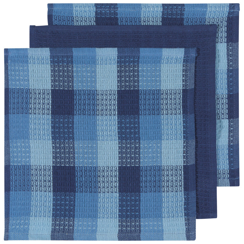 Cotton Waffle Dish Cloth Kitchen Towel, Indigo