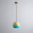 Mid Century Modern Rainbow Gradient Glass Globe Pendant Light