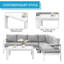 Ensemble de conversation modulaire en aluminium 4 pièces avec coussins-88854414