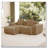 2 Seat L Shape Sectional Boneless Sofa with French Edge Piping, No Assembly Required, 2-Seat Sofa Couch with Throw Pillows and 1 Movable Ottoman-992126991