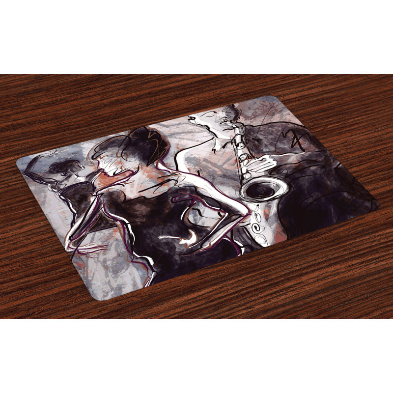 Asid Jazz Musician Saxophone Placemat