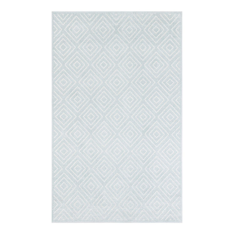 Sabrina Soto Logan Indoor/Outdoor Rug Light Blue, Rectangle 10' x 14'1"