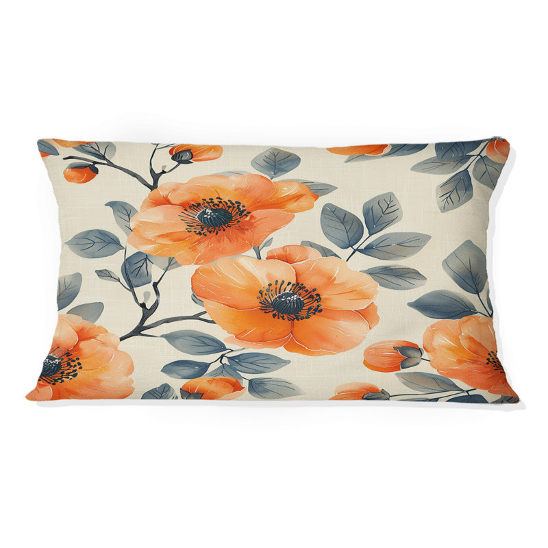 Floral Retro Harmony III - Coussin lombaire rétro Floral
