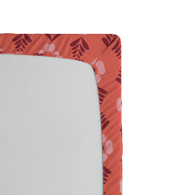 Microfiber Floral Fitted Sheet, Full Fitted Sheet
