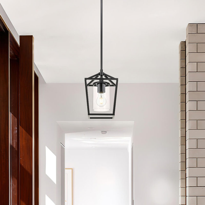 Mcgaw 1 - Light Matte Black Lantern Pendant