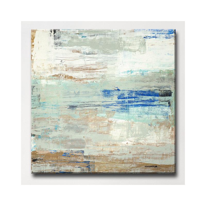 «Shore Break» par Norman Wyatt Jr. - reproduction sur toile tendue, H 12 po x l 12 po x P 1,5 po
