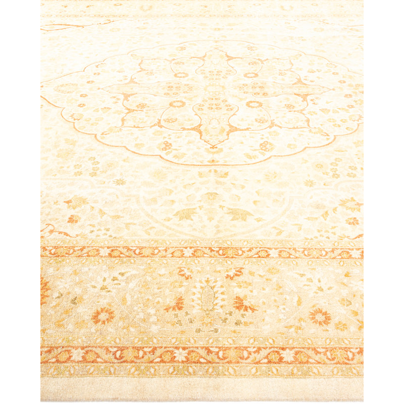 Keenan One-of-a-Kind Hand-Knotted New Age 10'2" x 13'10" Wool Area Rug in Ivory