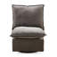 Confortable fauteuil pivotant en chenille gris foncé à 360 degrés pour différentes pièces gris avec fonction de confort-915988112